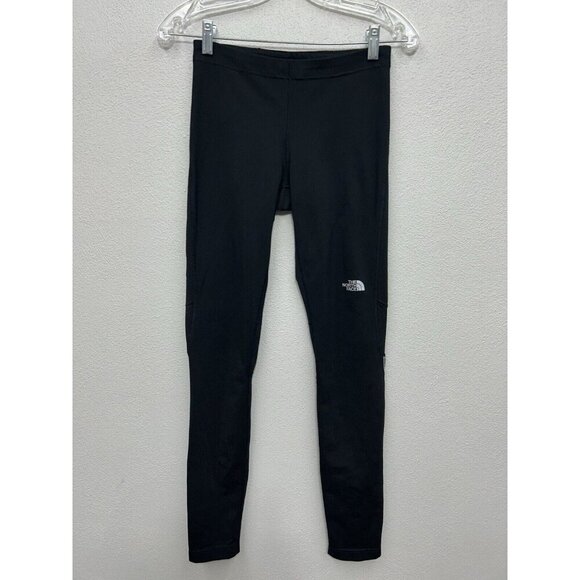 The North Face Women’s Leggings Small VaporWick Black Full Length Reflective - Picture 1 of 8